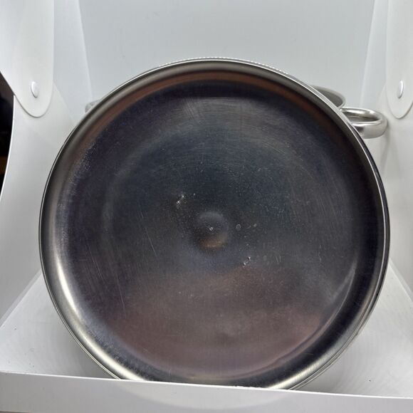 Vintage Revere Ware 1801 Stainless 10 Qt Stock Pot Copper Bottom with Lid-USA - Picture 4 of 6